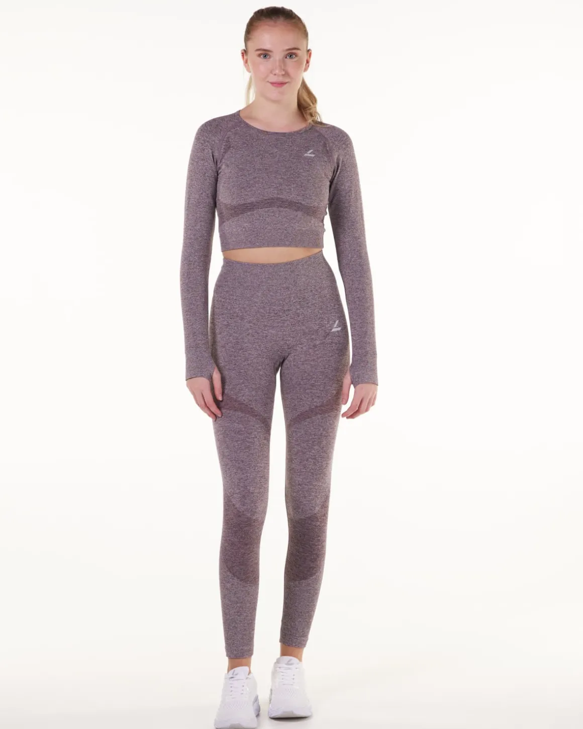 Solar Seamless Tights Red Dusty Marl