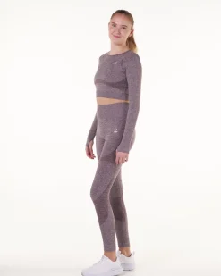 Solar Seamless Tights Red Dusty Marl