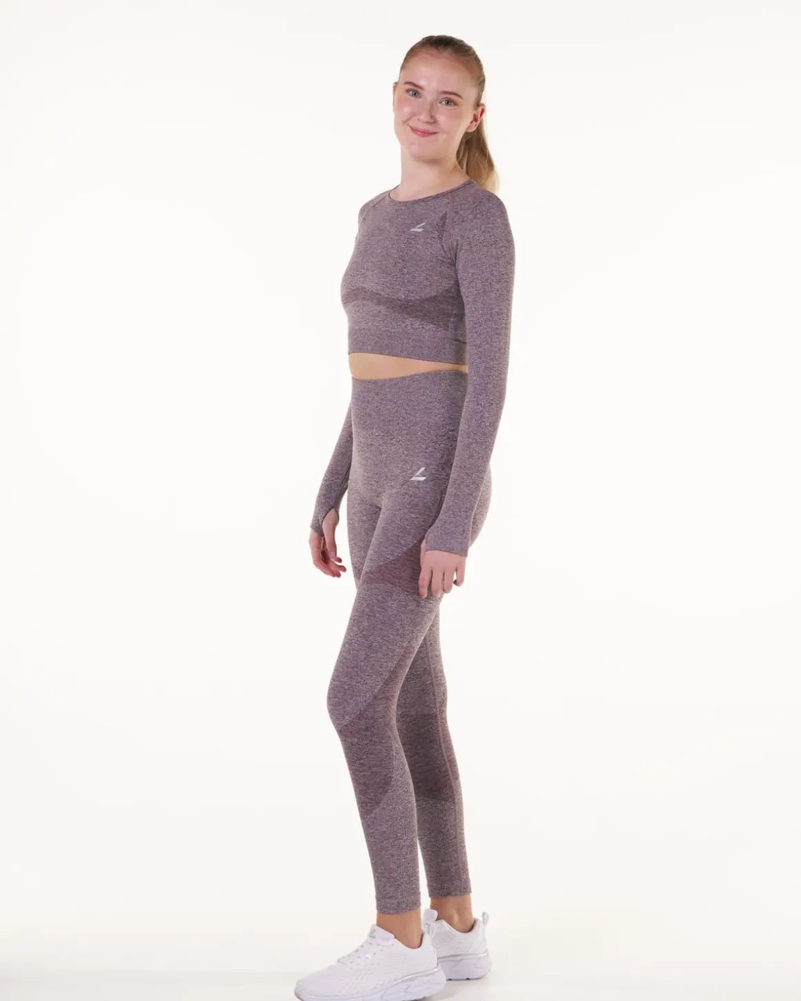 Solar Seamless Tights Red Dusty Marl