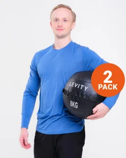 Sports Funtional LS M Tide Marl 2-PACK