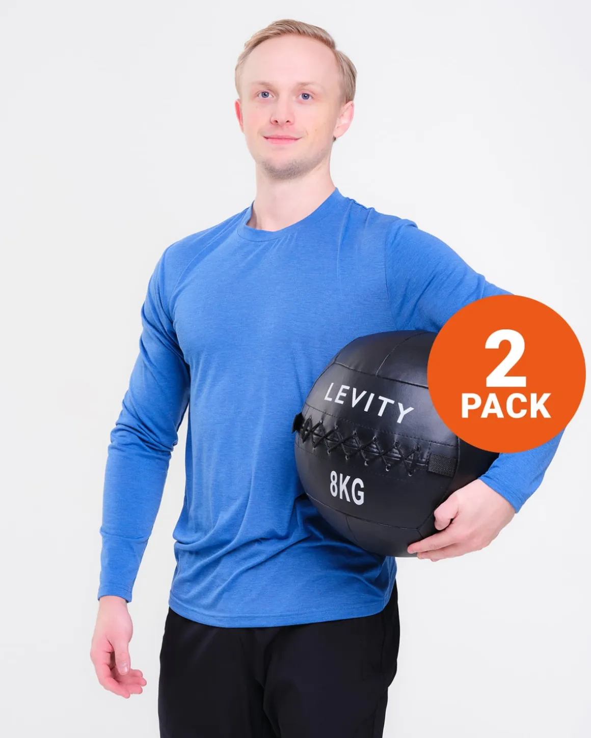 Sports Funtional LS M Tide Marl 2-PACK