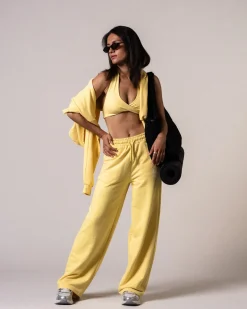 Straight Sweatpants Loopback Yellow Lemon