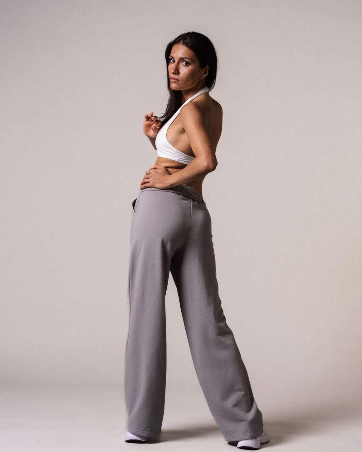 Straight Sweatpants Loopback Grey Dove
