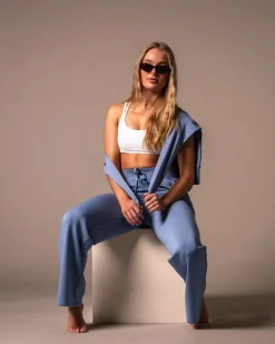 Studio Modal Wide Pants Blue Winward