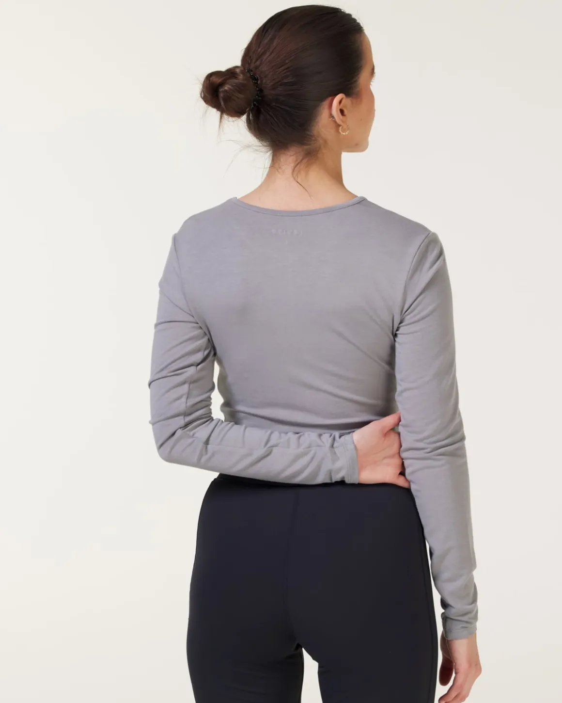 Studio Twist Long Sleeve Grey Dove