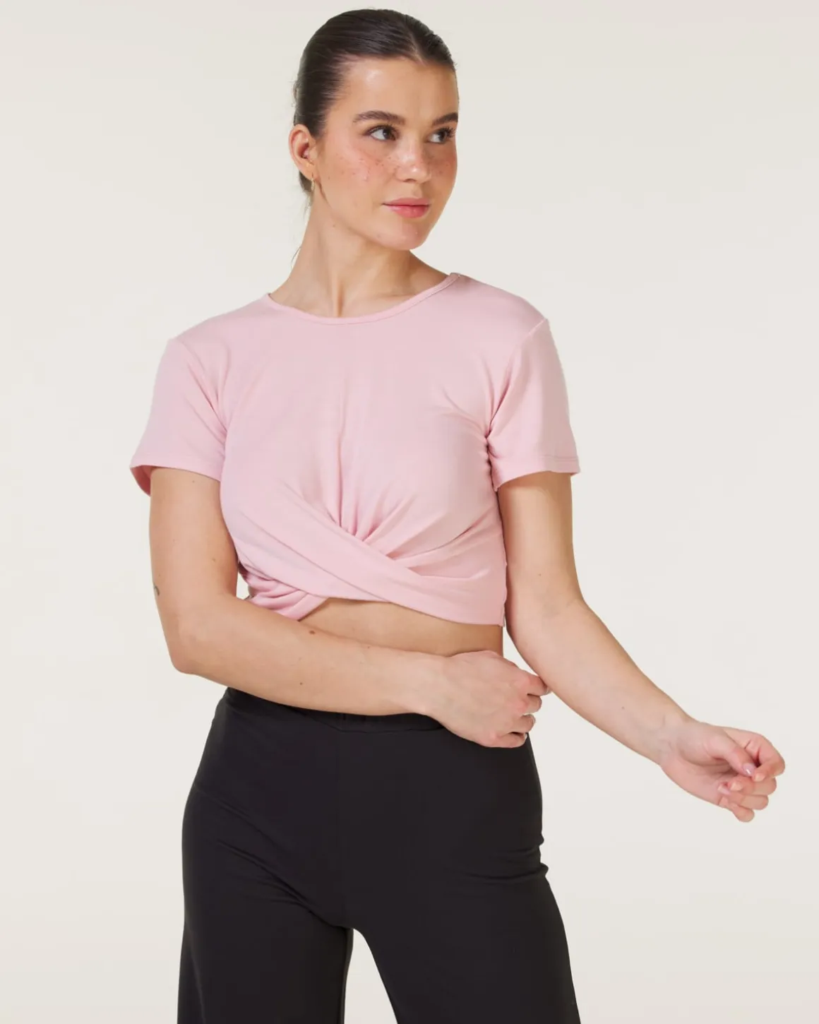 Studio Twist Tee Pink Silver