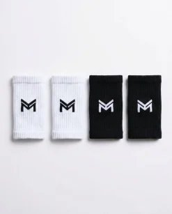Sweat Bands 2-Pack White + 2-Pack Black