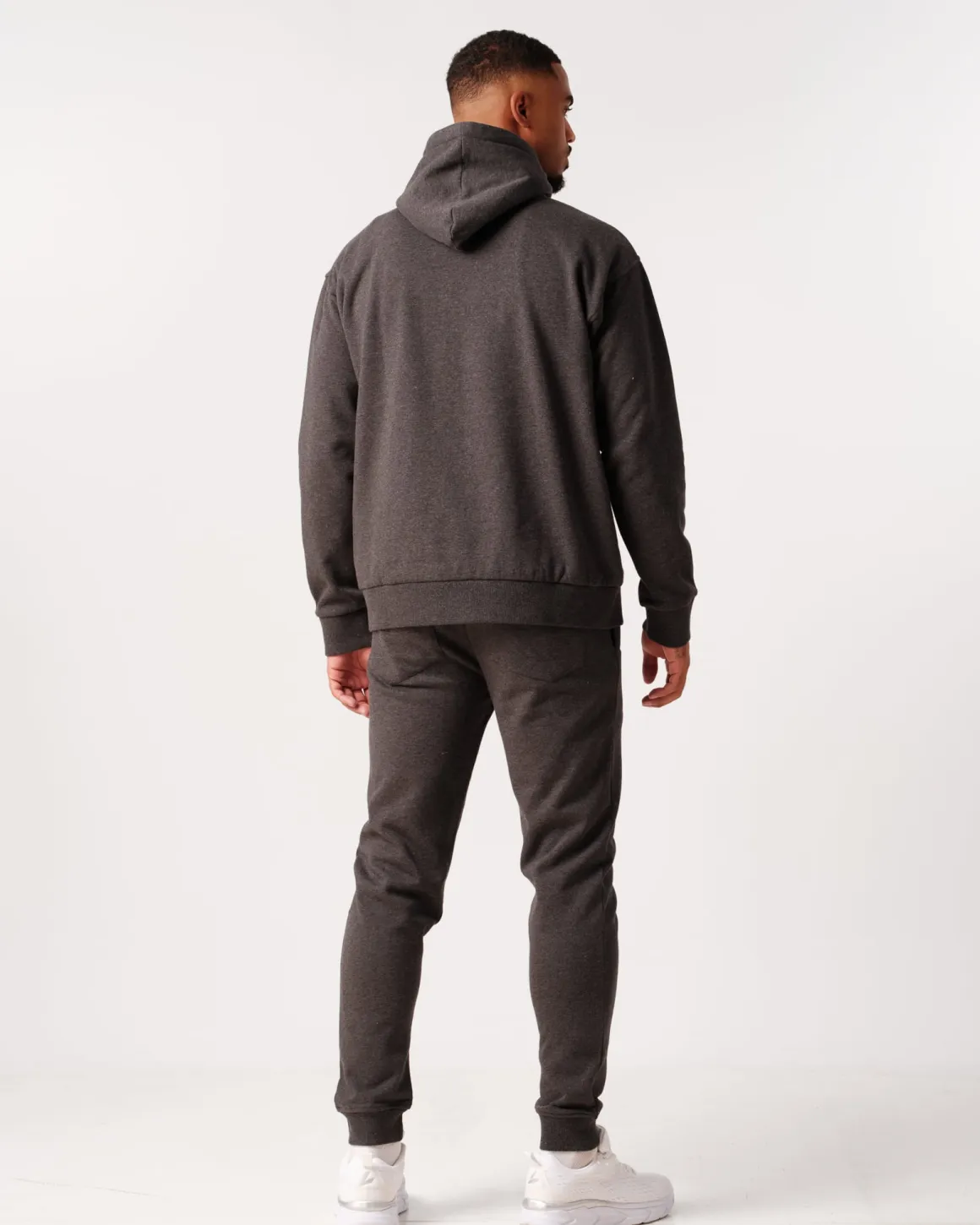 Sweat Hoodie + Core Sweatpants Dark Grey Melange SET