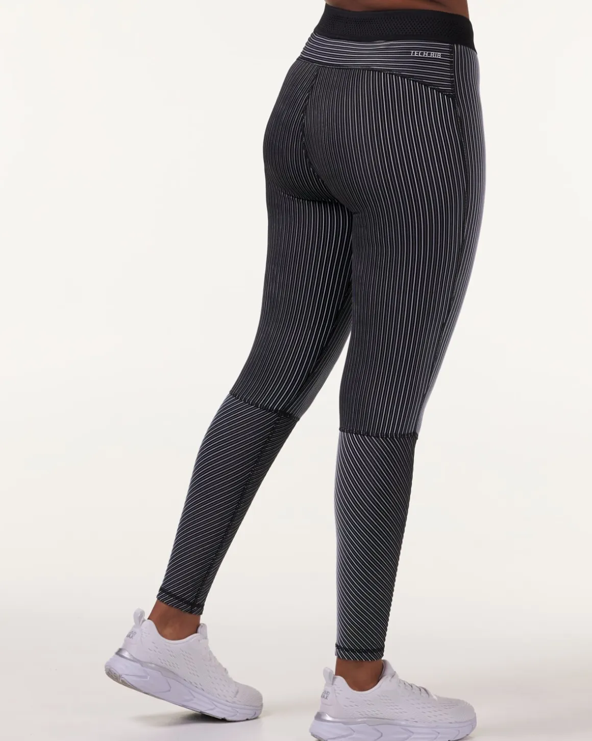 Swift Tech Rib Tights Black/White