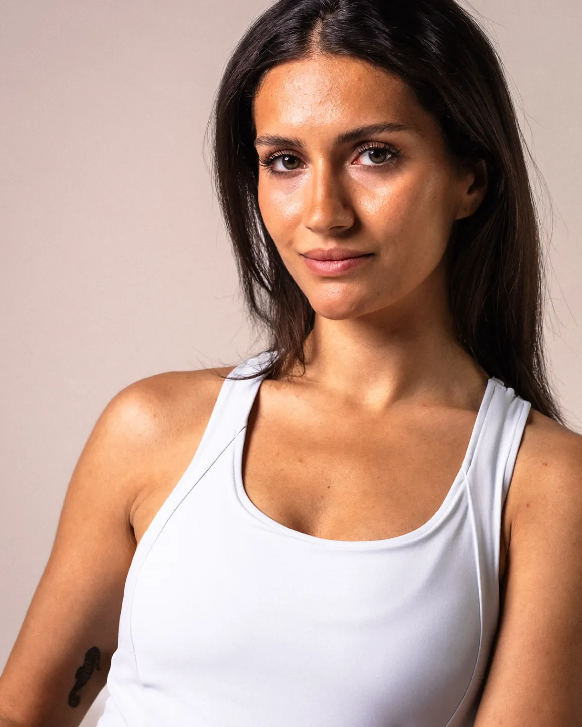Tank Top with build in bra Skyride Blue