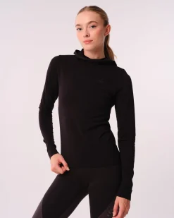 Trail Seamless Running Hood Black Reflective