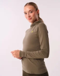 Trail Seamless Running Hood Dusty Olive