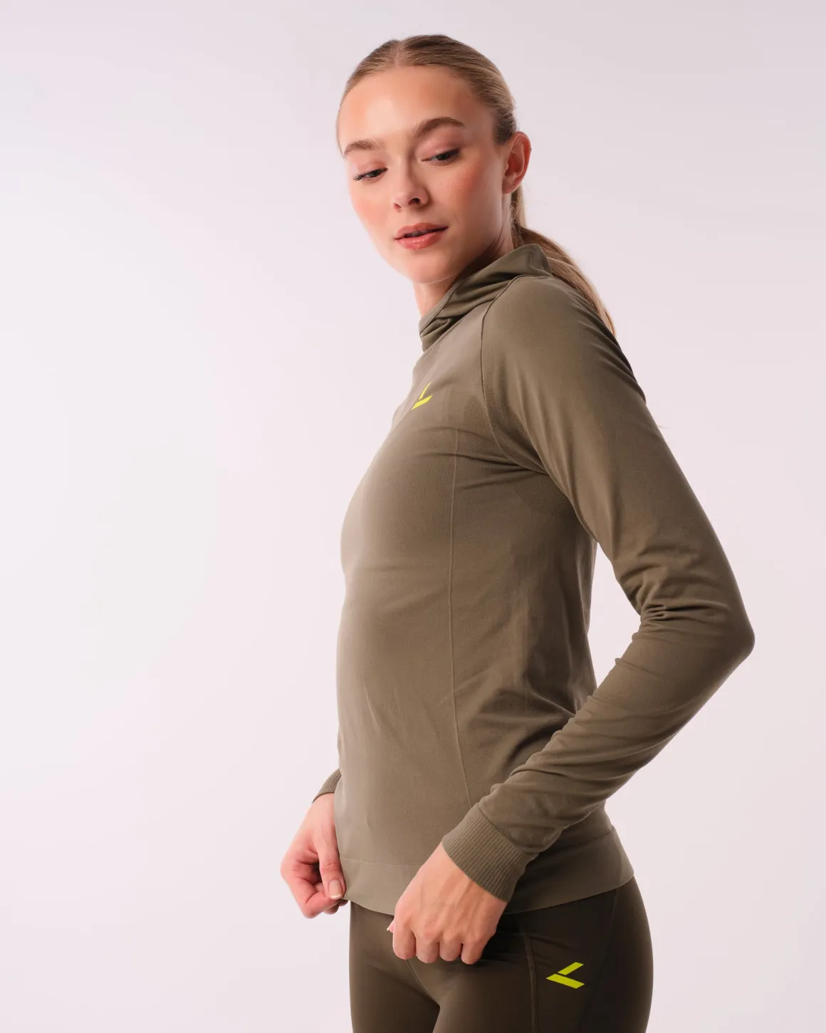 Trail Seamless Running Hood Dusty Olive