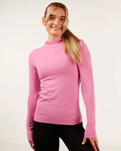 Trail Seamless Running Hood Pink Punch