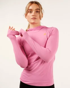 Trail Seamless Running Hood Pink Punch