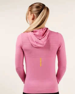 Trail Seamless Running Hood Pink Punch