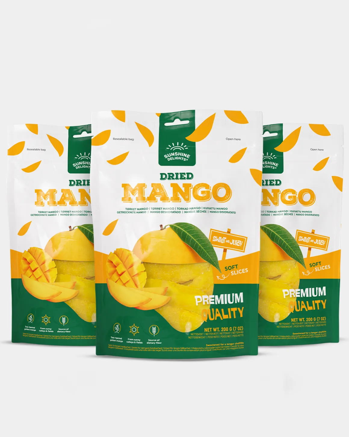 Tørket Mango 200g Sunshine Delights (3-pack)