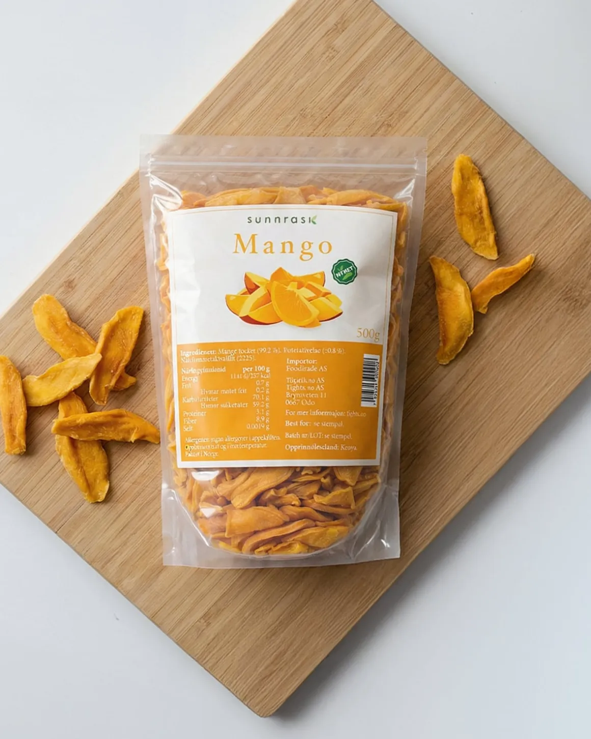 Tørket Mango 3x500g Ikke tilsatt sukker