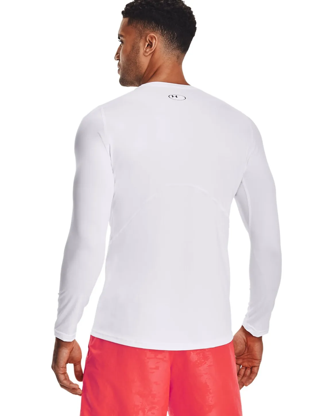 UA HG Armour Fitted LS White