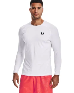 UA HG Armour Fitted LS White