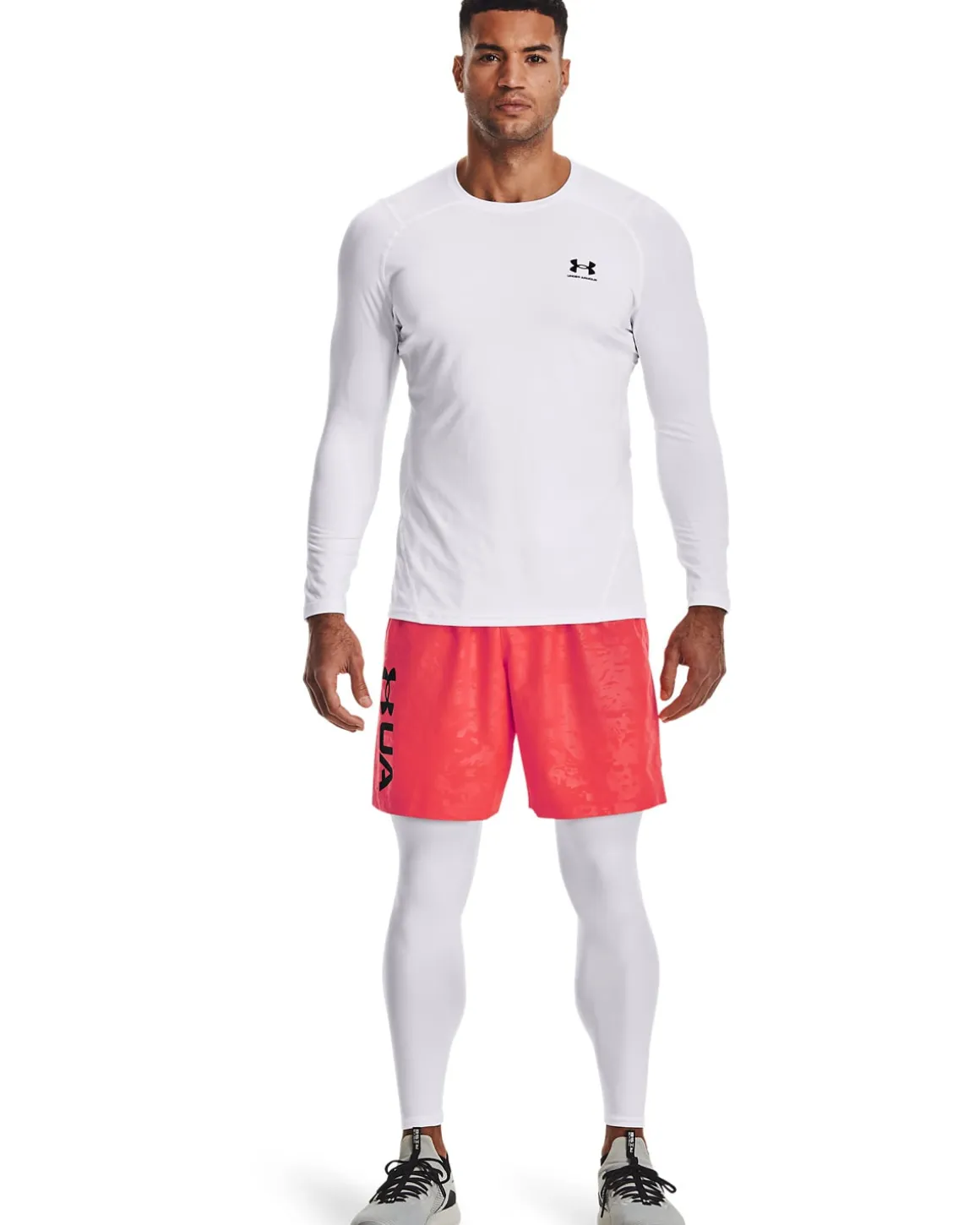 UA HG Armour Fitted LS White