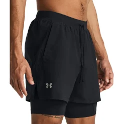 UA Launch 5″ 2-in-1 Shorts Black