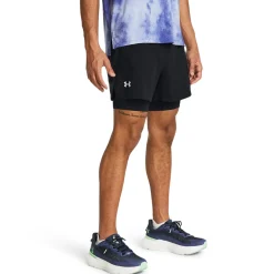 UA Launch 5″ 2-in-1 Shorts Black