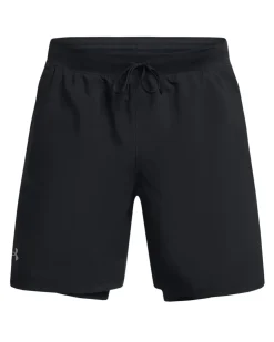 UA Launch 7″ 2-in-1 Shorts Black