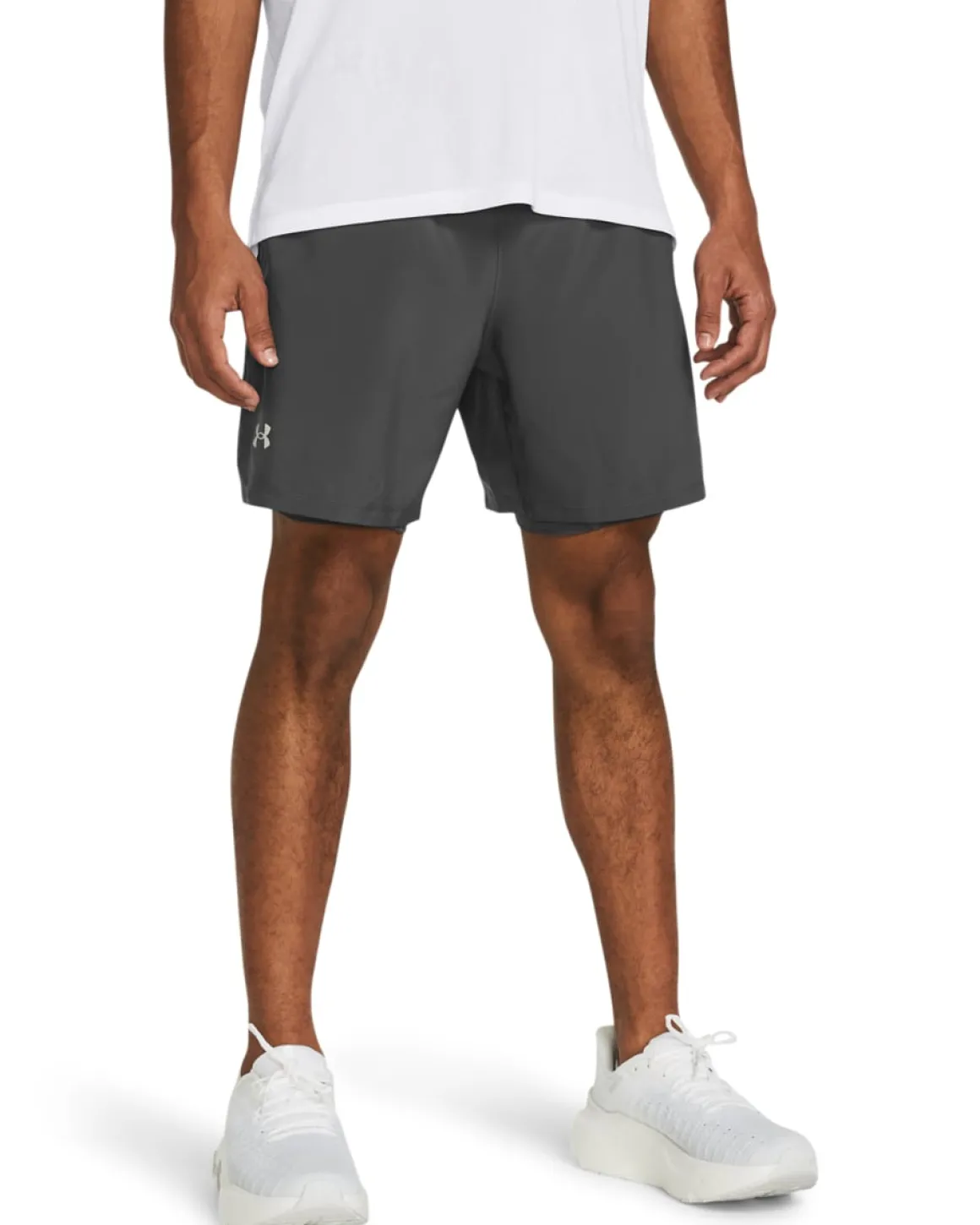 UA Launch 7″ 2-in-1 Shorts Castlerock