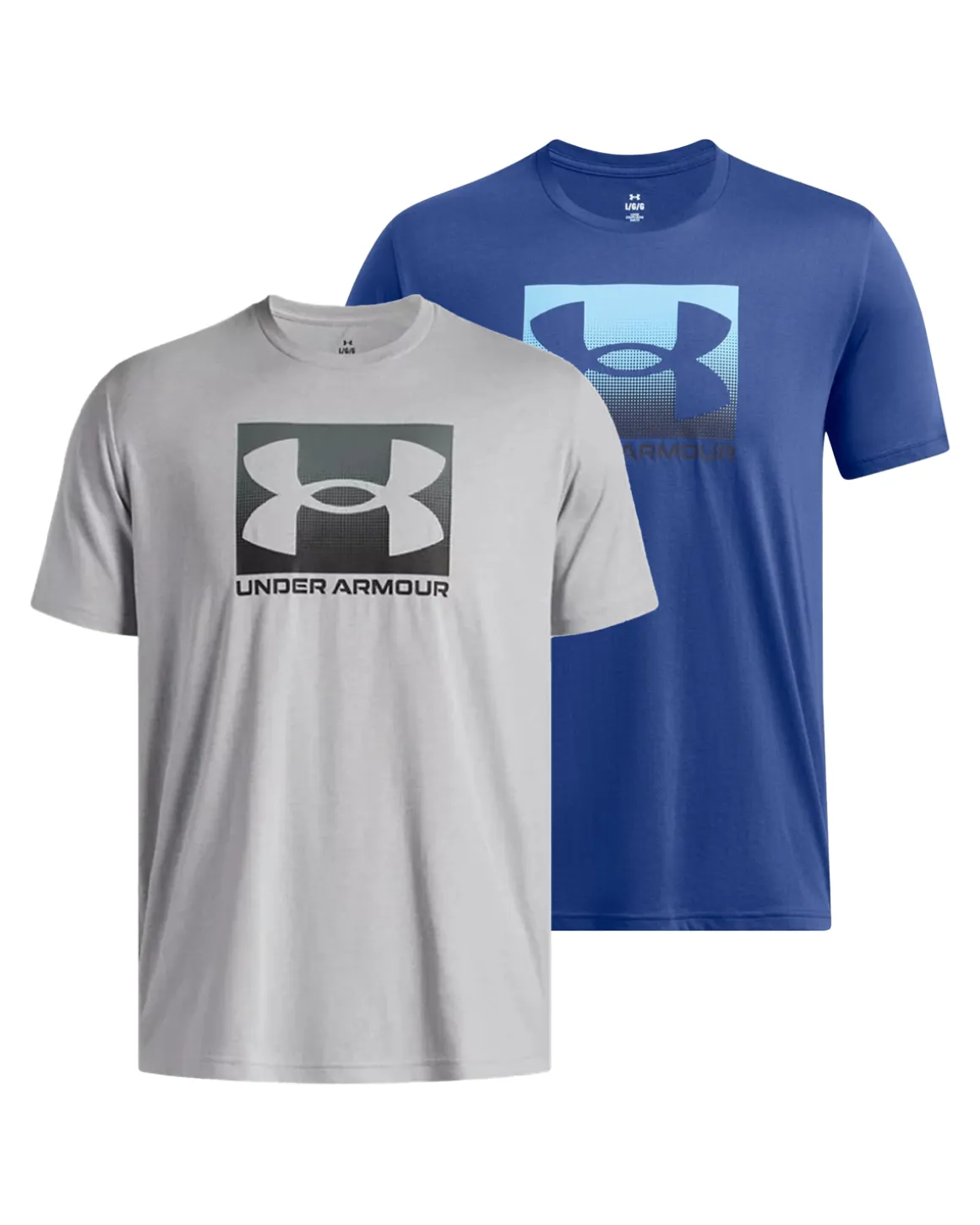 UA M Boxed Sports SS Grey/Blue 2-PACK