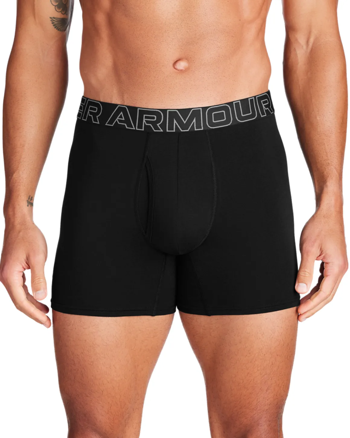 UA Performance Cotton 6″ 3-pack Black