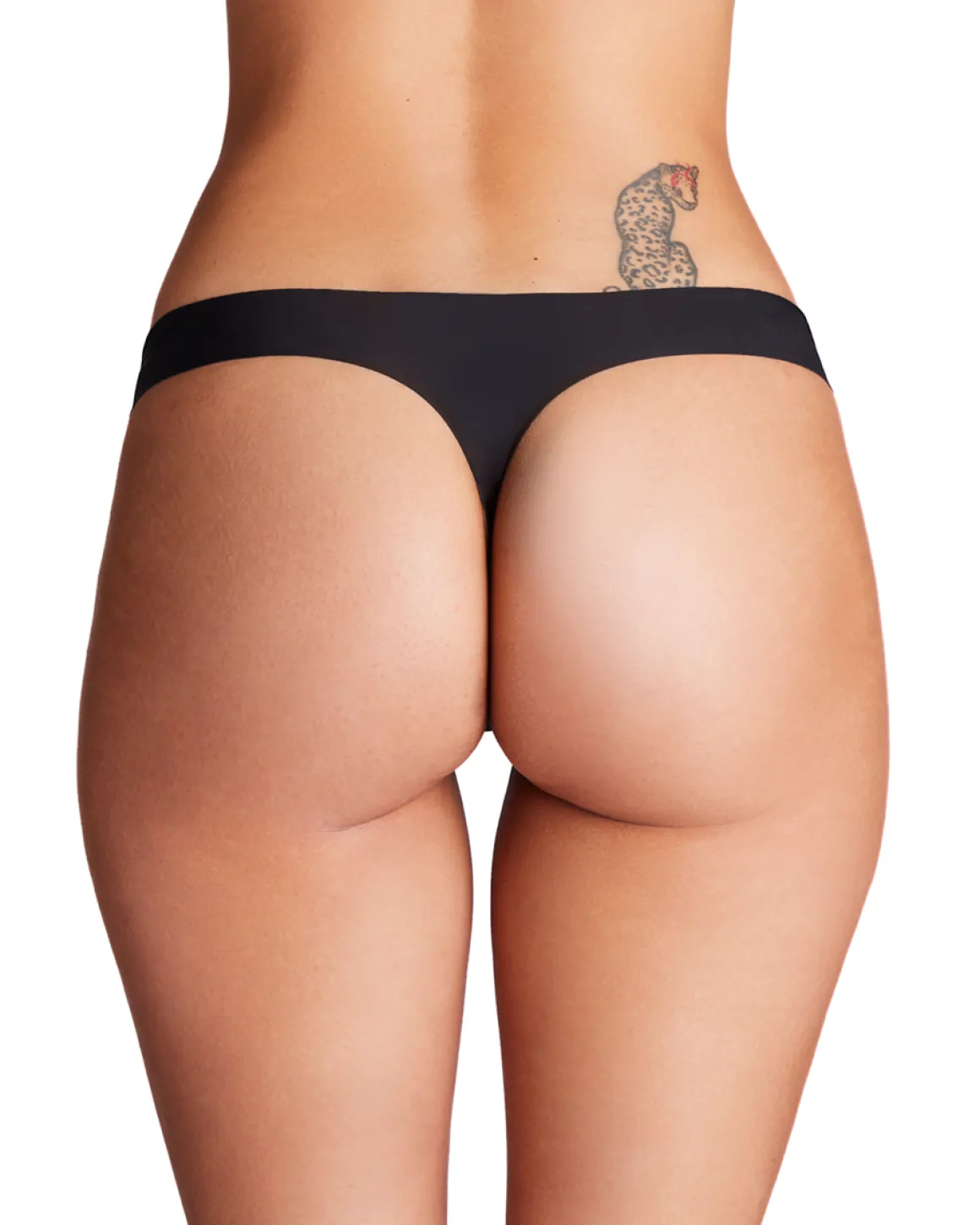 UA Pure Stretch No Show Thong 3-pack Black