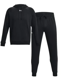 UA Rival Fleece Hoodie + Joggers Black SET