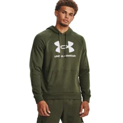 UA Rival Fleece Logo HD Marine OD Green