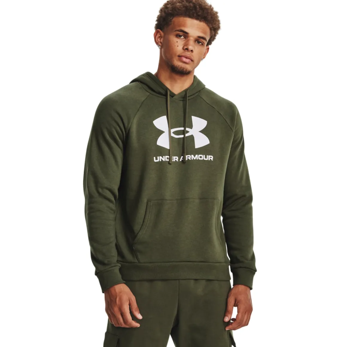 UA Rival Fleece Logo HD Marine OD Green