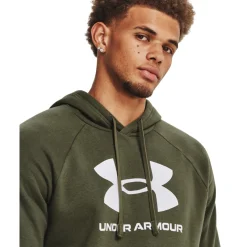 UA Rival Fleece Logo HD Marine OD Green