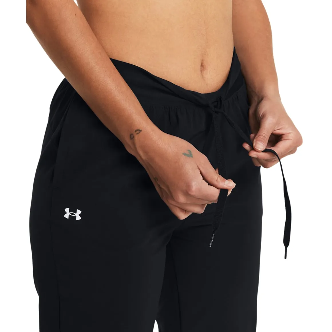 UA Rival Hi Rise Woven Pant Black