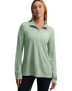 UA Tech 1/2 Zip Twist Silica Green