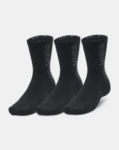 UA UA 3-Maker 3pk Mid-Crew Black