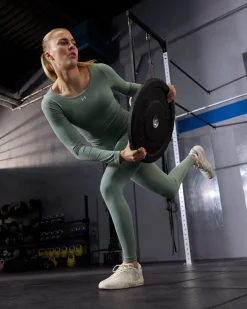 UA Vanish Seamless LS Silica Green