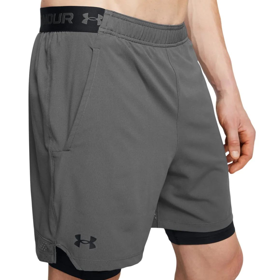 UA Vanish Woven 2in1 Shorts Castlerock