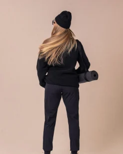 Versatile 1/2 Zip Pile Sweater Black
