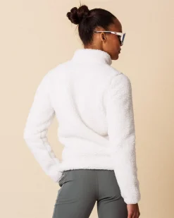 Versatile 1/2 Zip Pile Sweater White Lucent