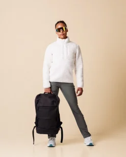 Versatile 1/2 Zip Pile Sweater White Lucent