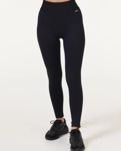 Wave Seamless Tights Black