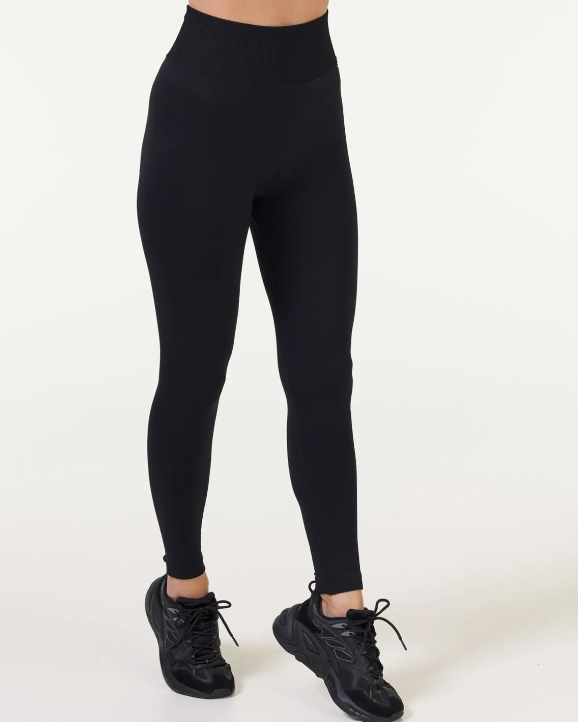 Wave Seamless Tights Black