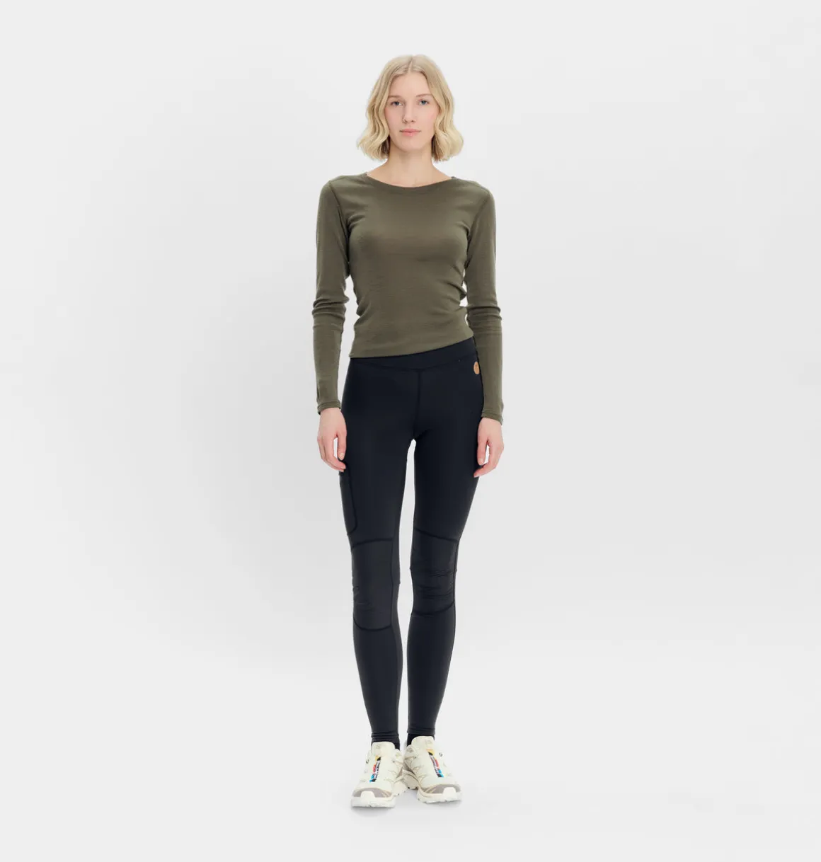 W Maple Hiking Tights Black