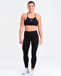 X-Back Sports Bra W + Mid Rise Tights W Black SET